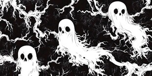 热门漫画《花间记事》封面插画